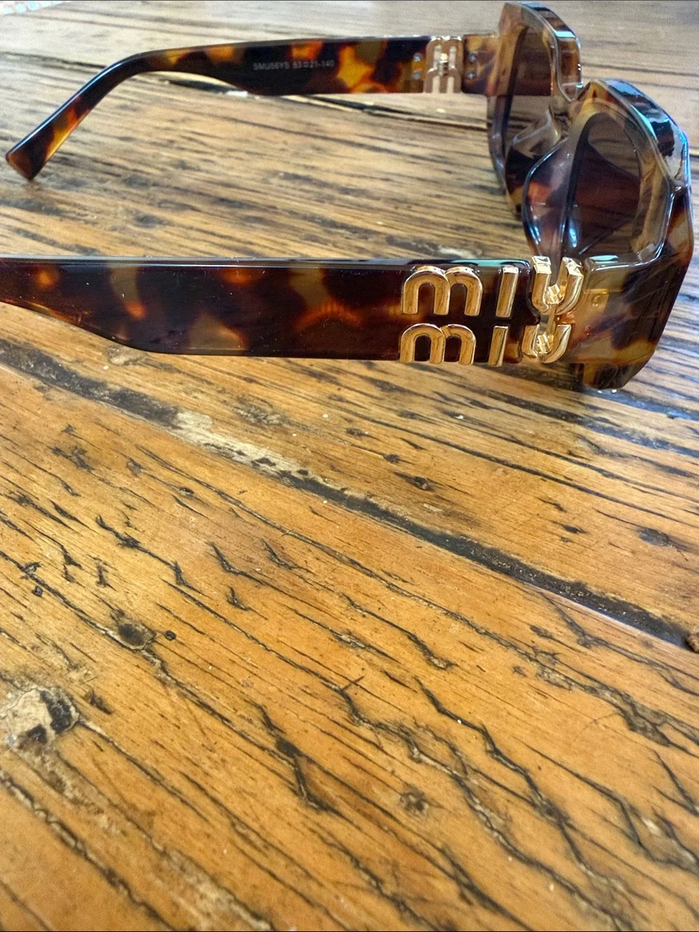 🤎NEW🤎Miu Miu Tortoiseshell Brown Logo Sunglasses